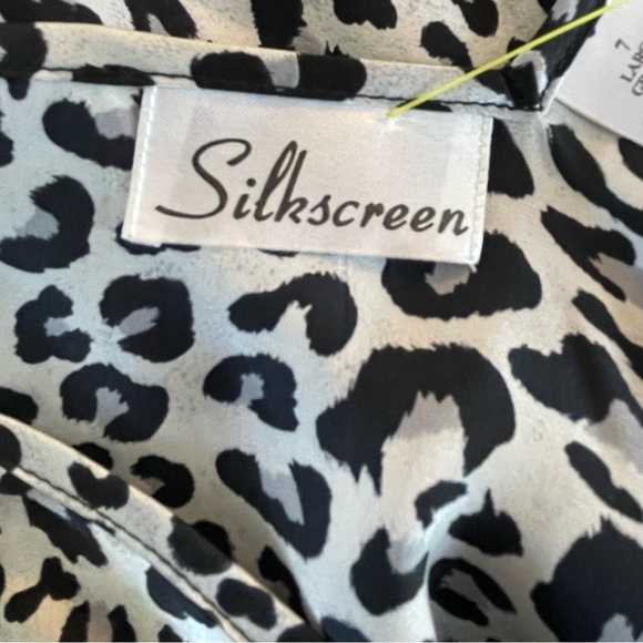 New! DS vintage Silkscreen silk Leopard Print slip dress 20678 - Picture 5 of 9